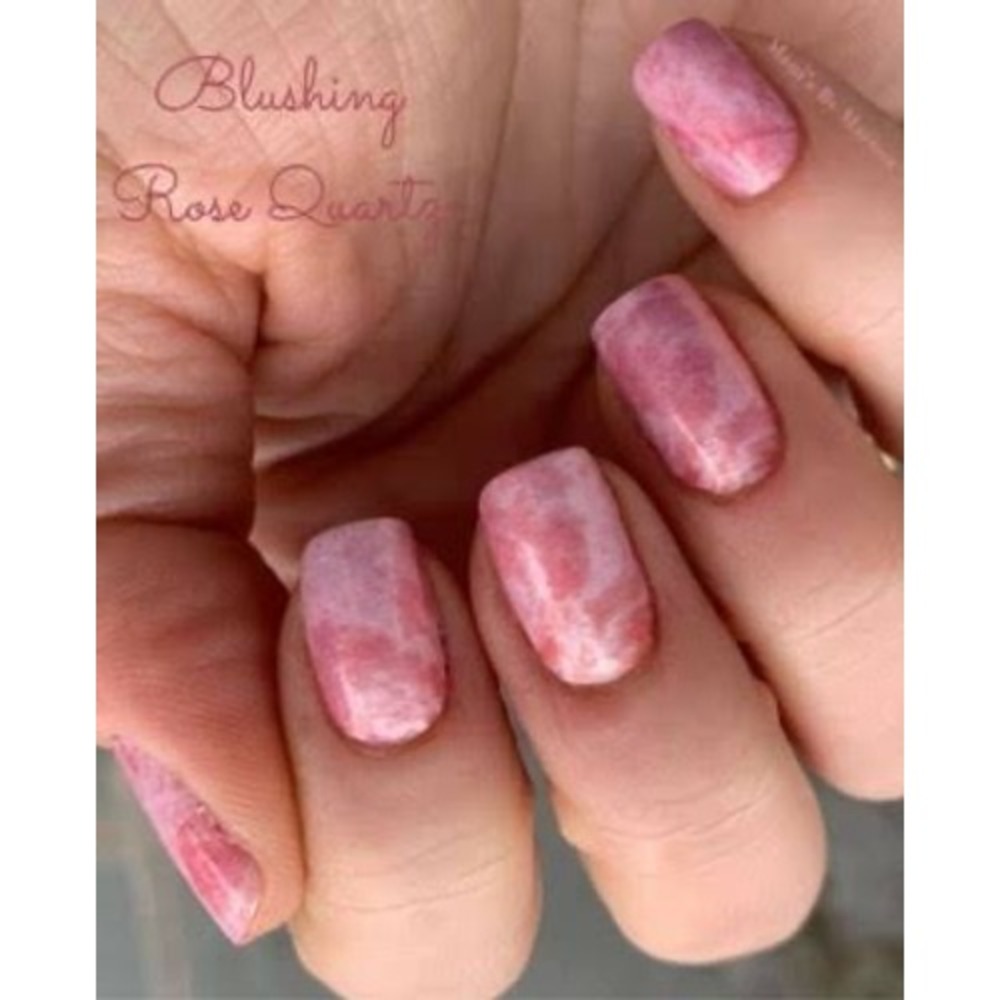 Color Street Blushing Rose Quartz Nail Polish Strips FDS585 Pink Marble Manicure